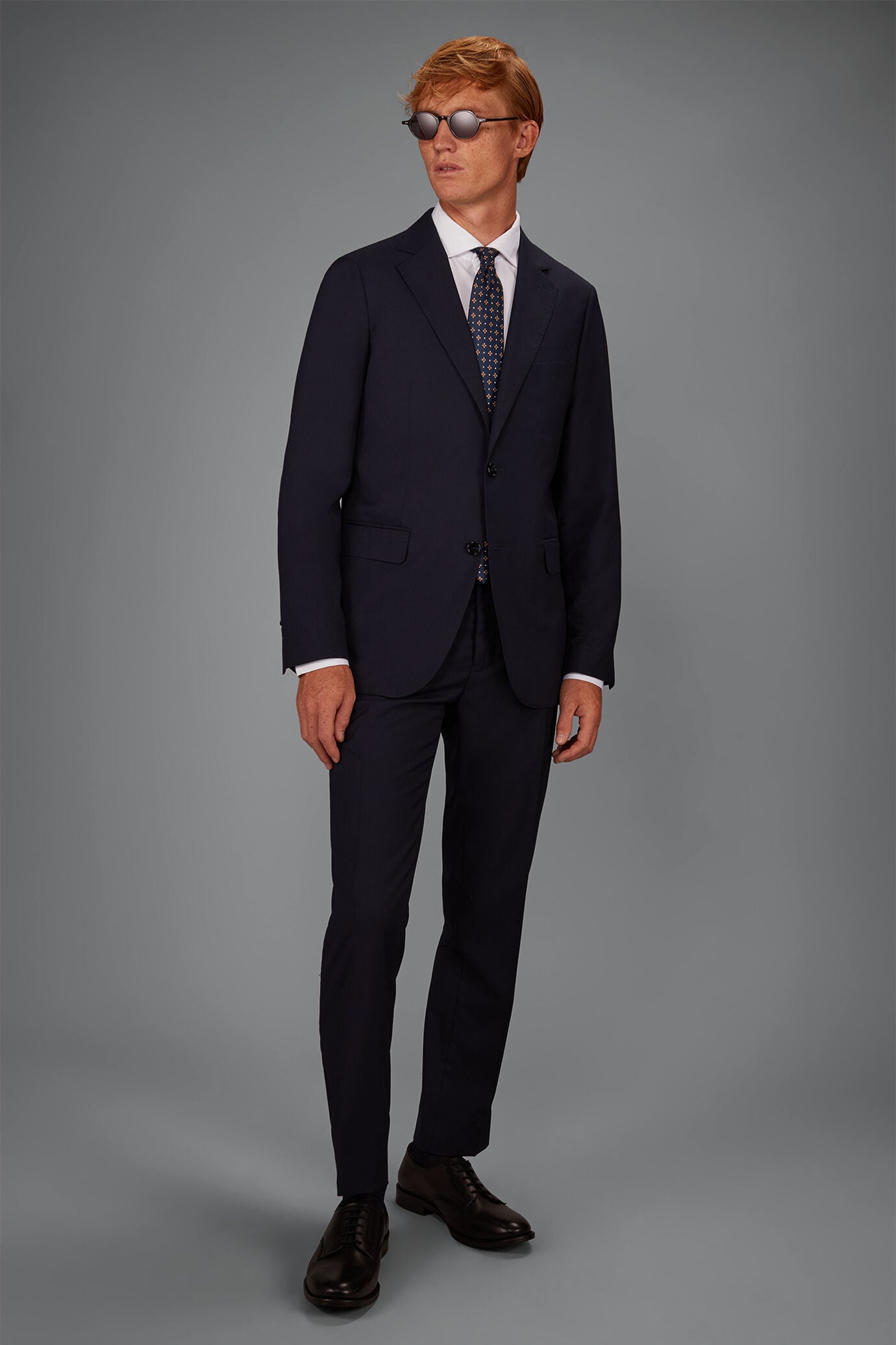 Men's single breasted suit mix size dk blue